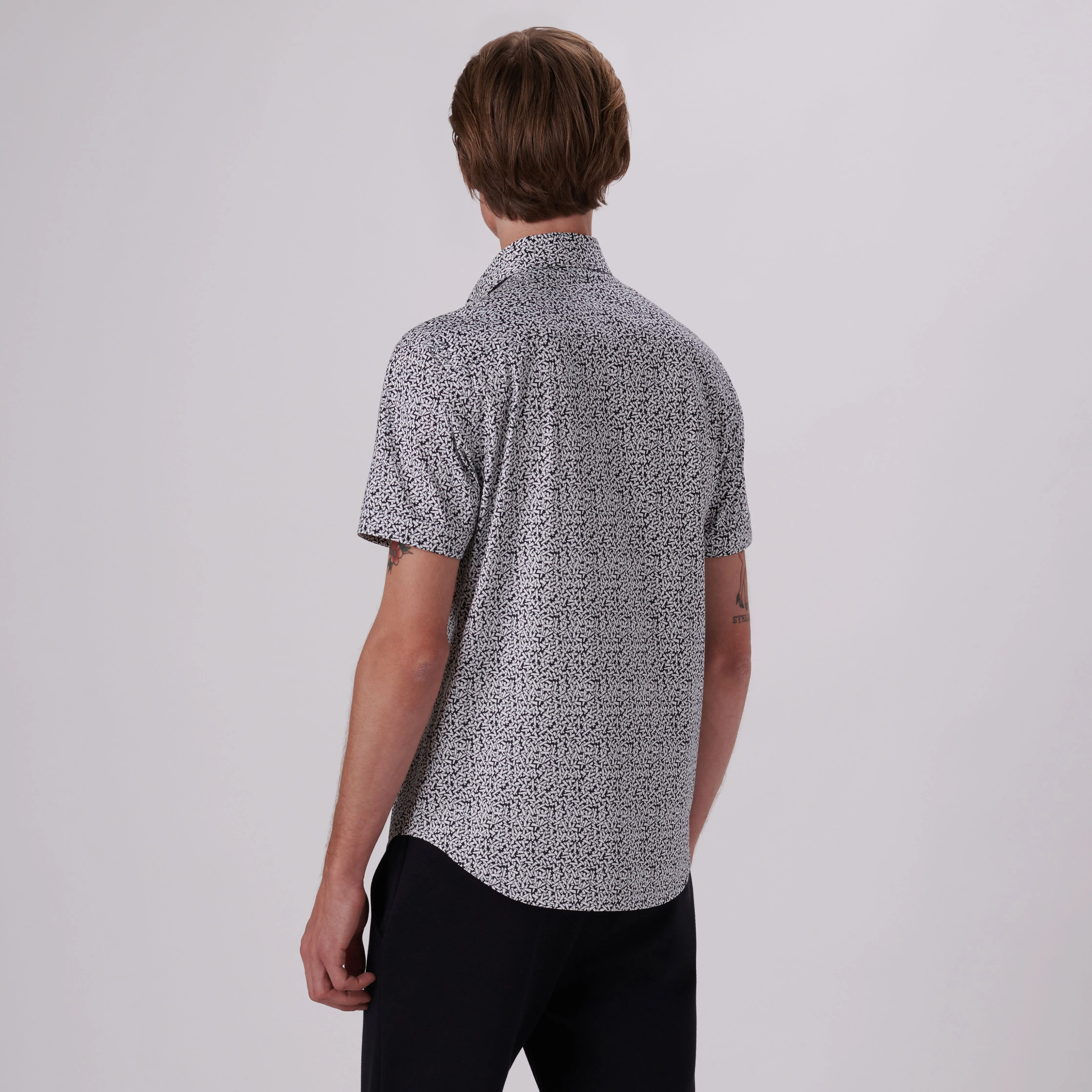 Miles Abstract Print OoohCotton Short Sleeve Shirt