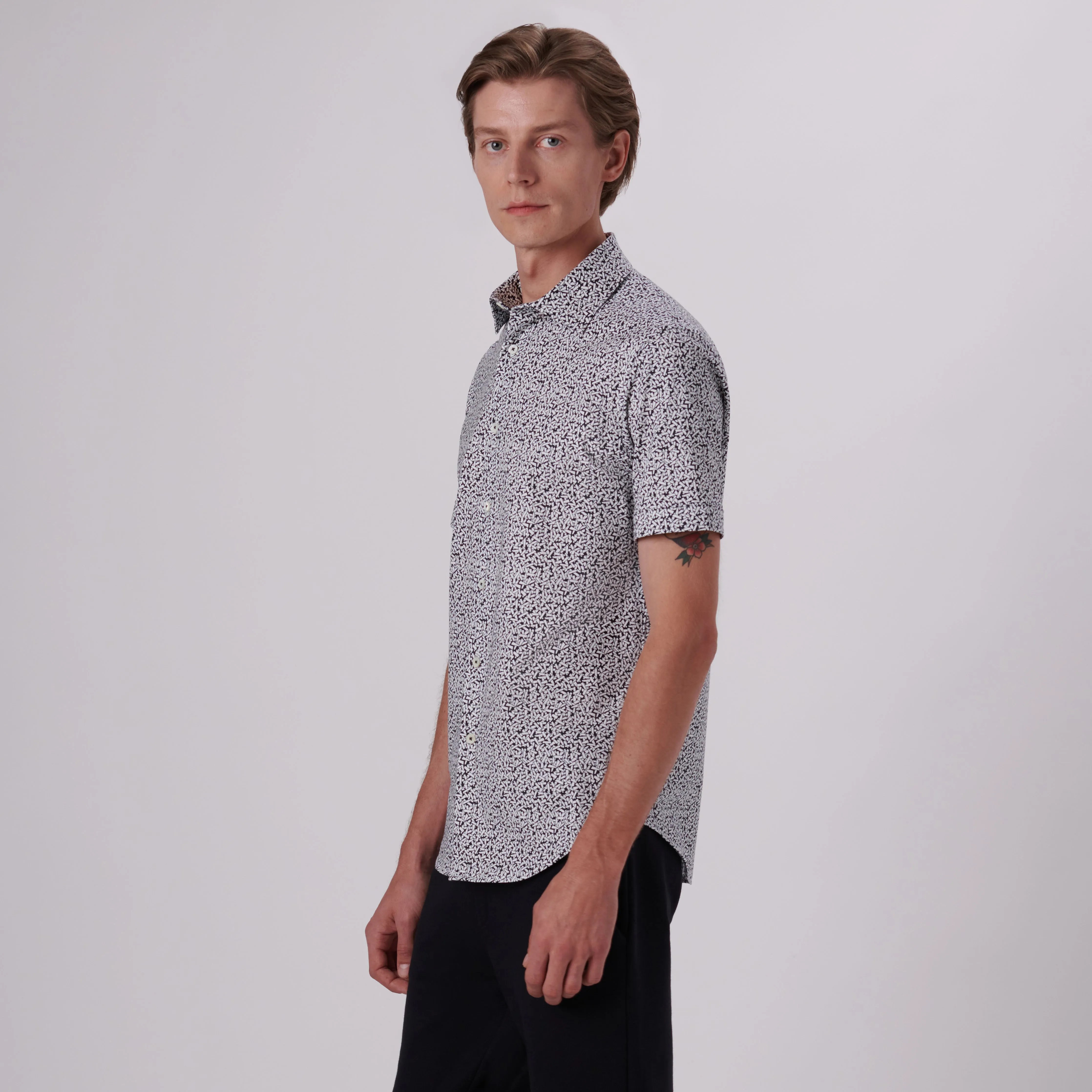 Miles Abstract Print OoohCotton Short Sleeve Shirt