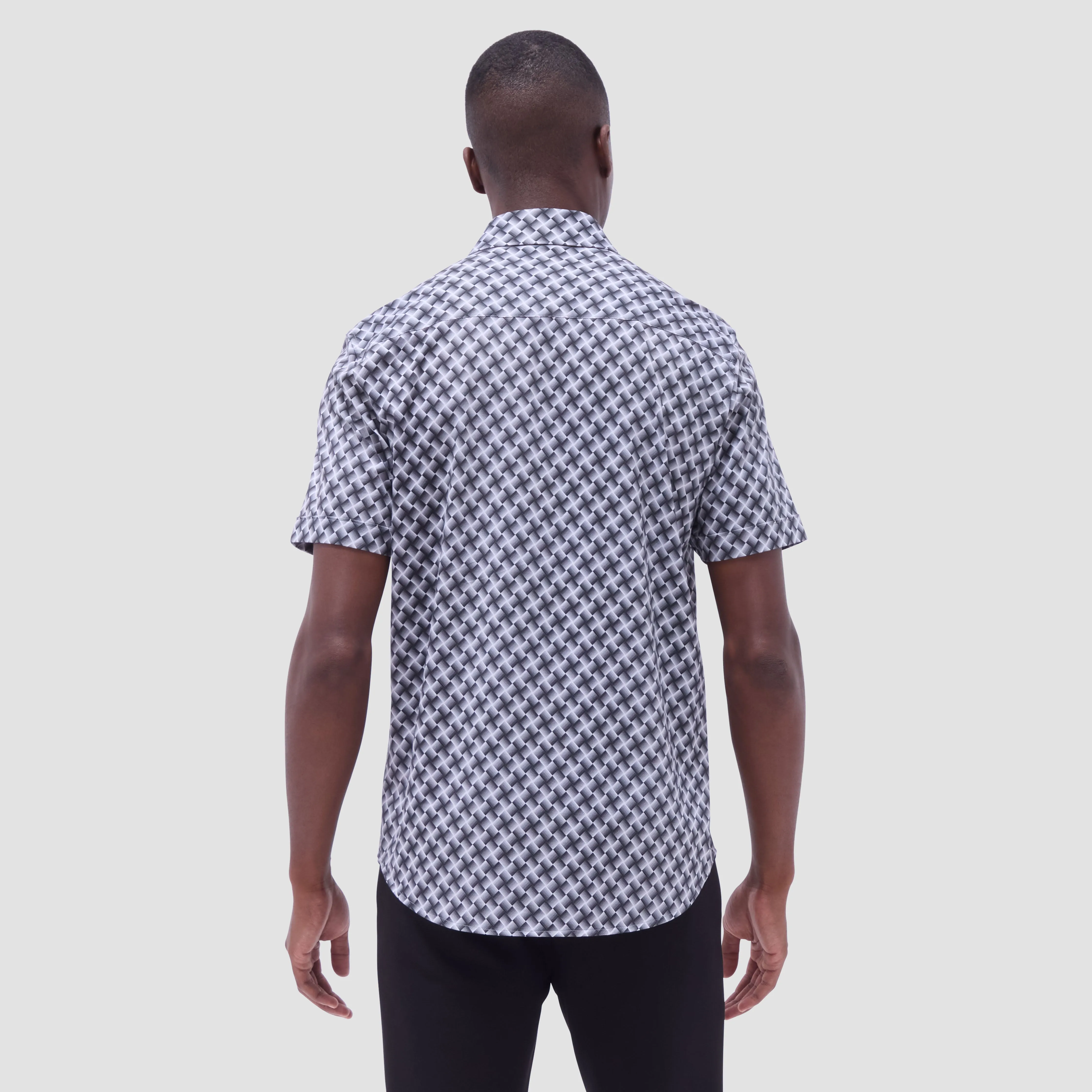 Miles Basketweave OoohCotton Short -Sleeve Shirt