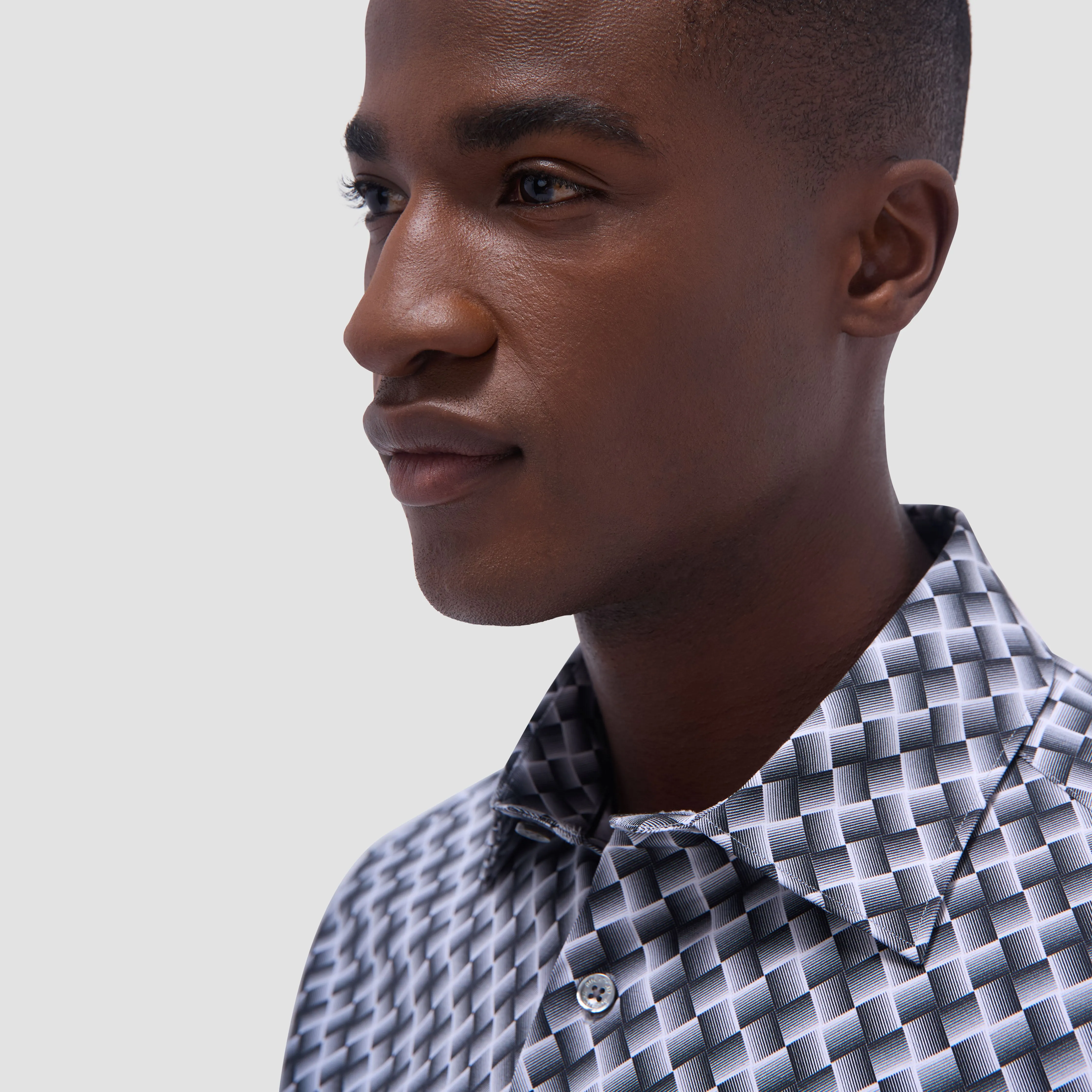 Miles Basketweave OoohCotton Short -Sleeve Shirt
