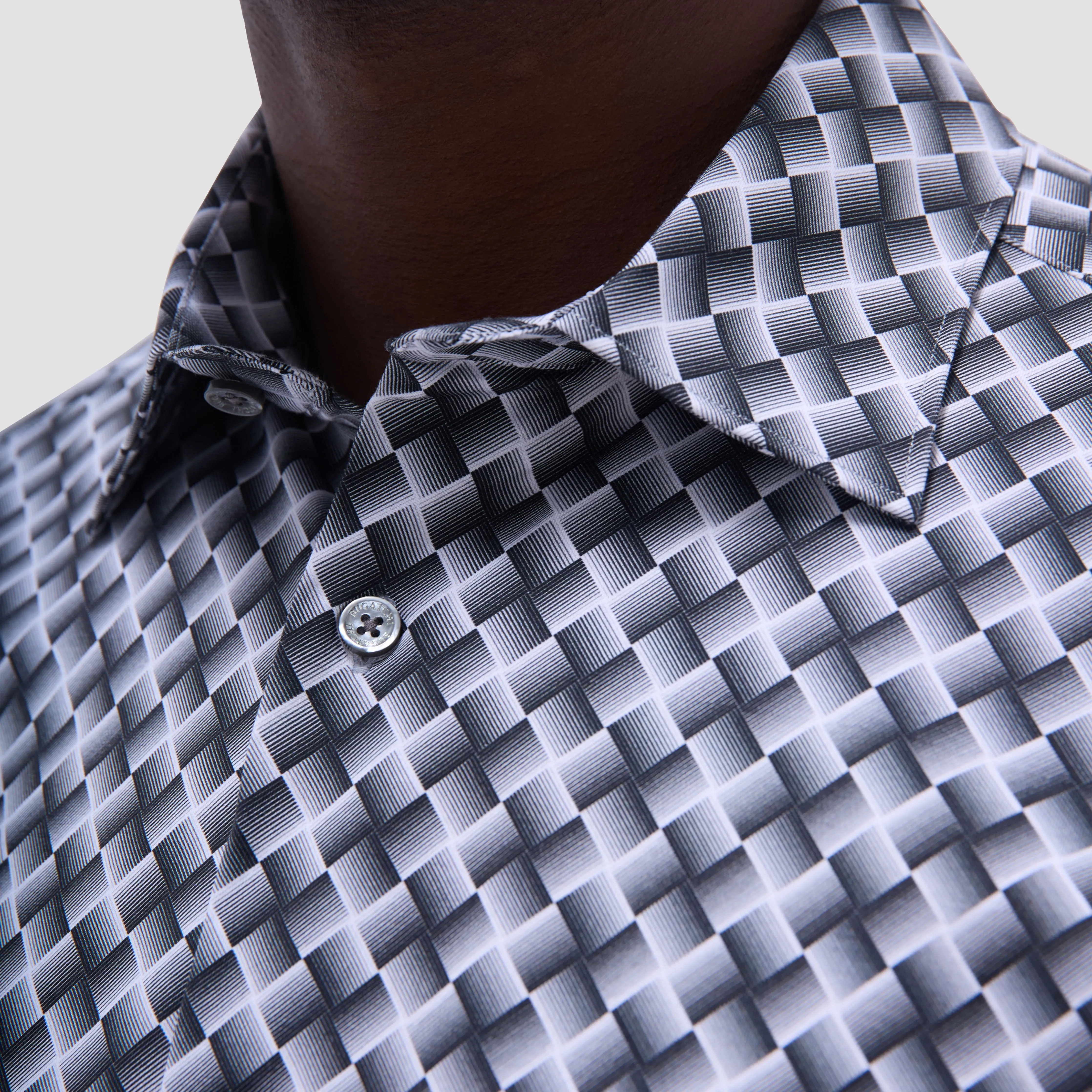 Miles Basketweave OoohCotton Short -Sleeve Shirt