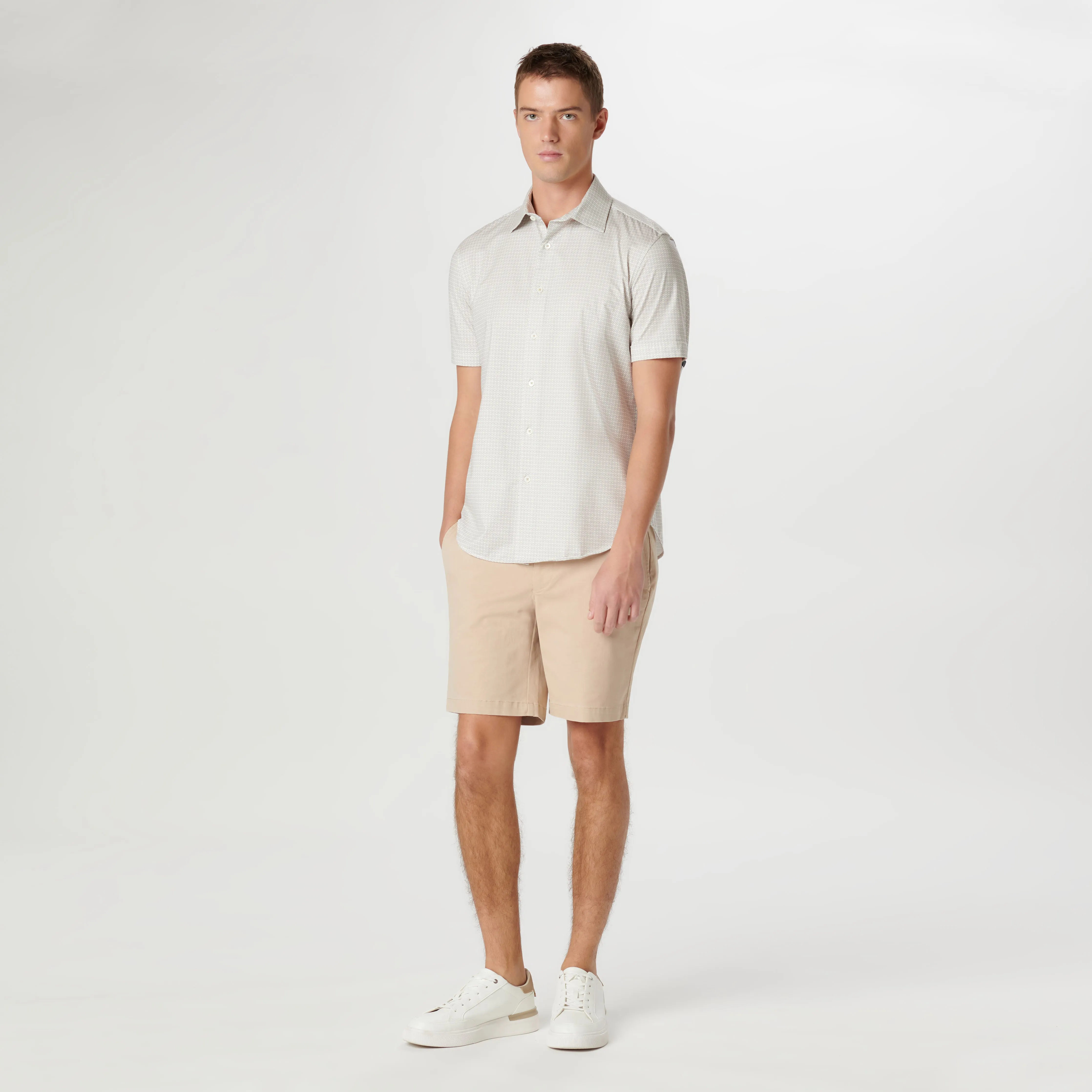 Miles Geometric OoohCotton Short Sleeve Shirt