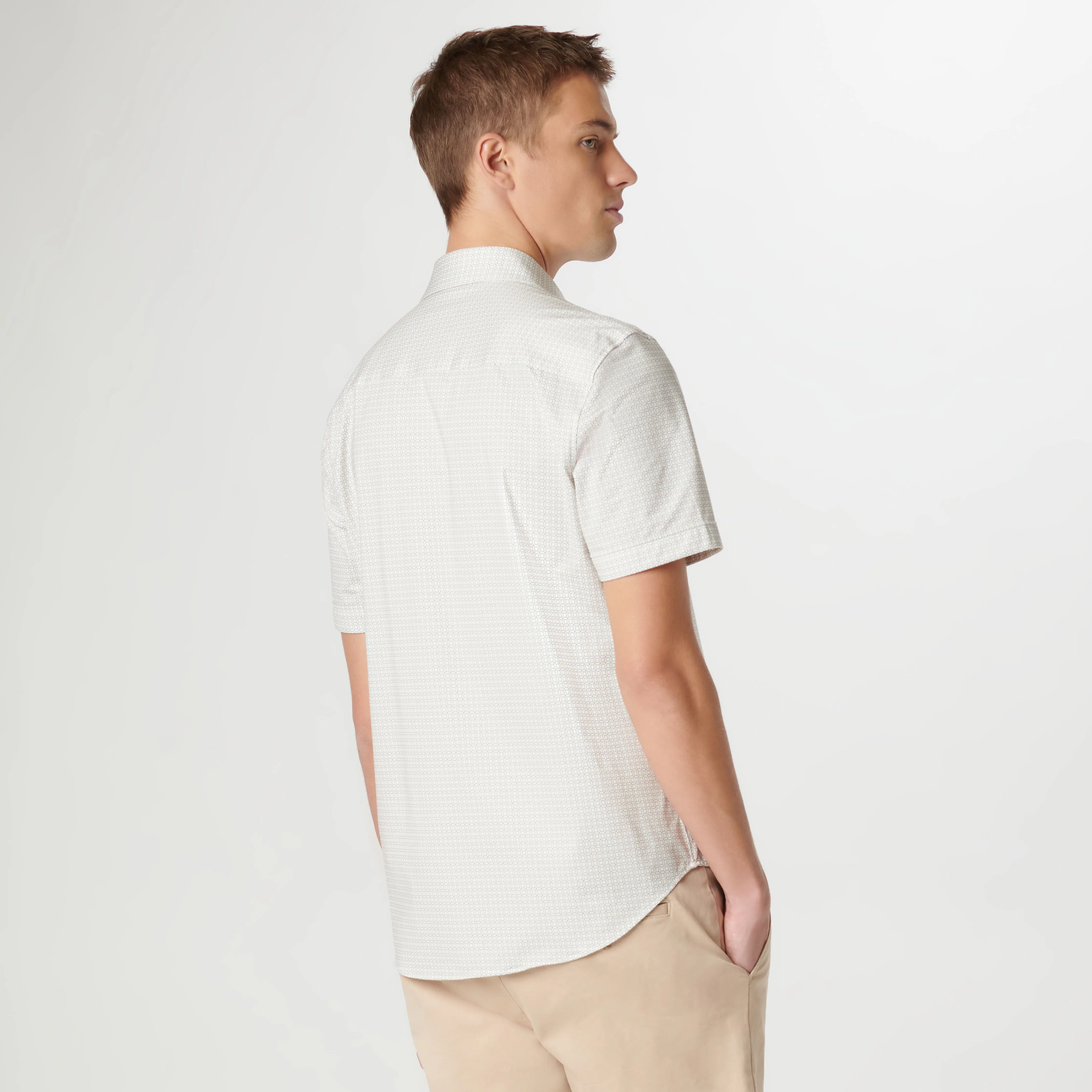Miles Geometric OoohCotton Short Sleeve Shirt