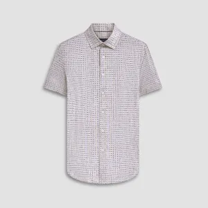 Miles Geometric Print OoohCotton Short Sleeve Shirt