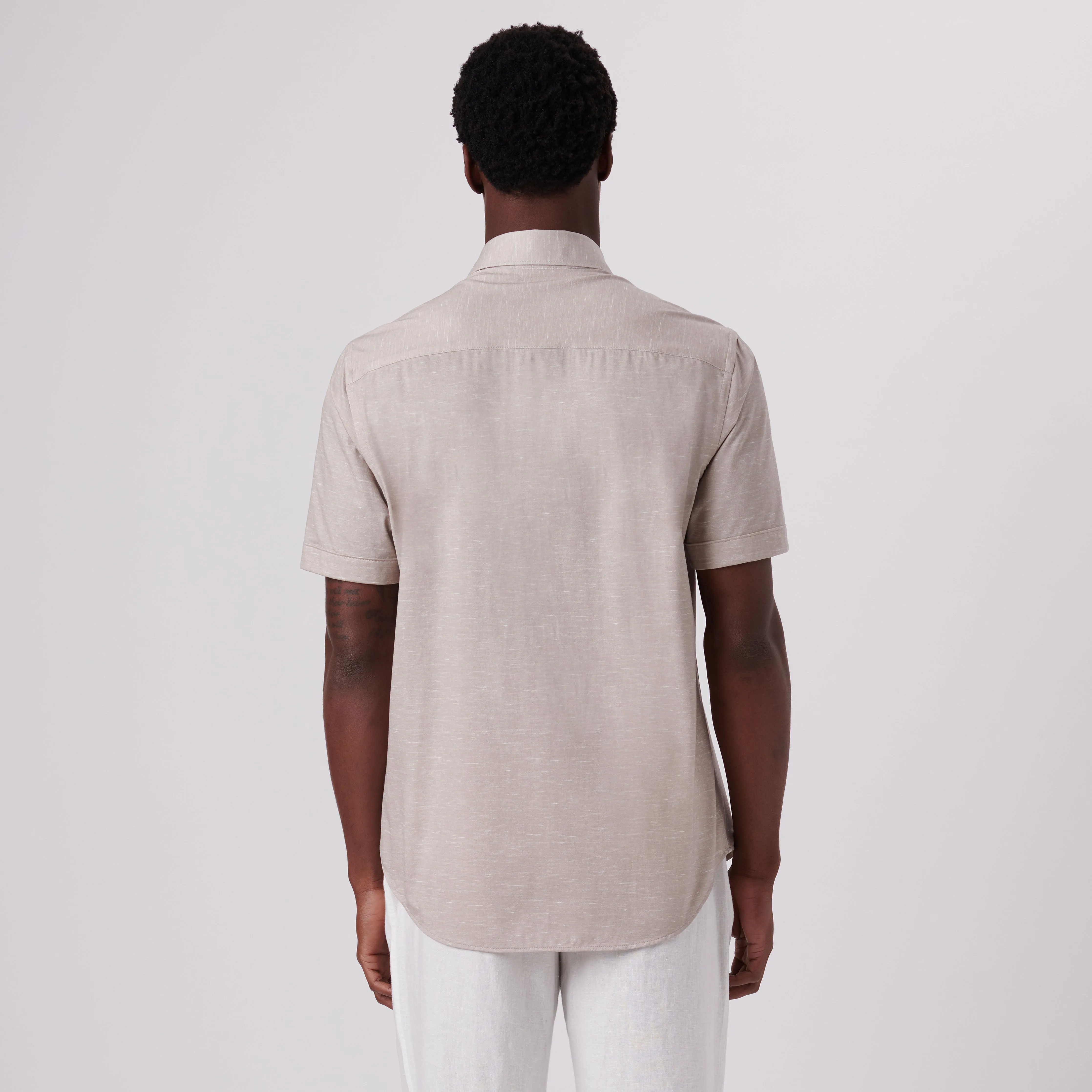 Miles Heather Print OoohCotton Short Sleeve Shirt