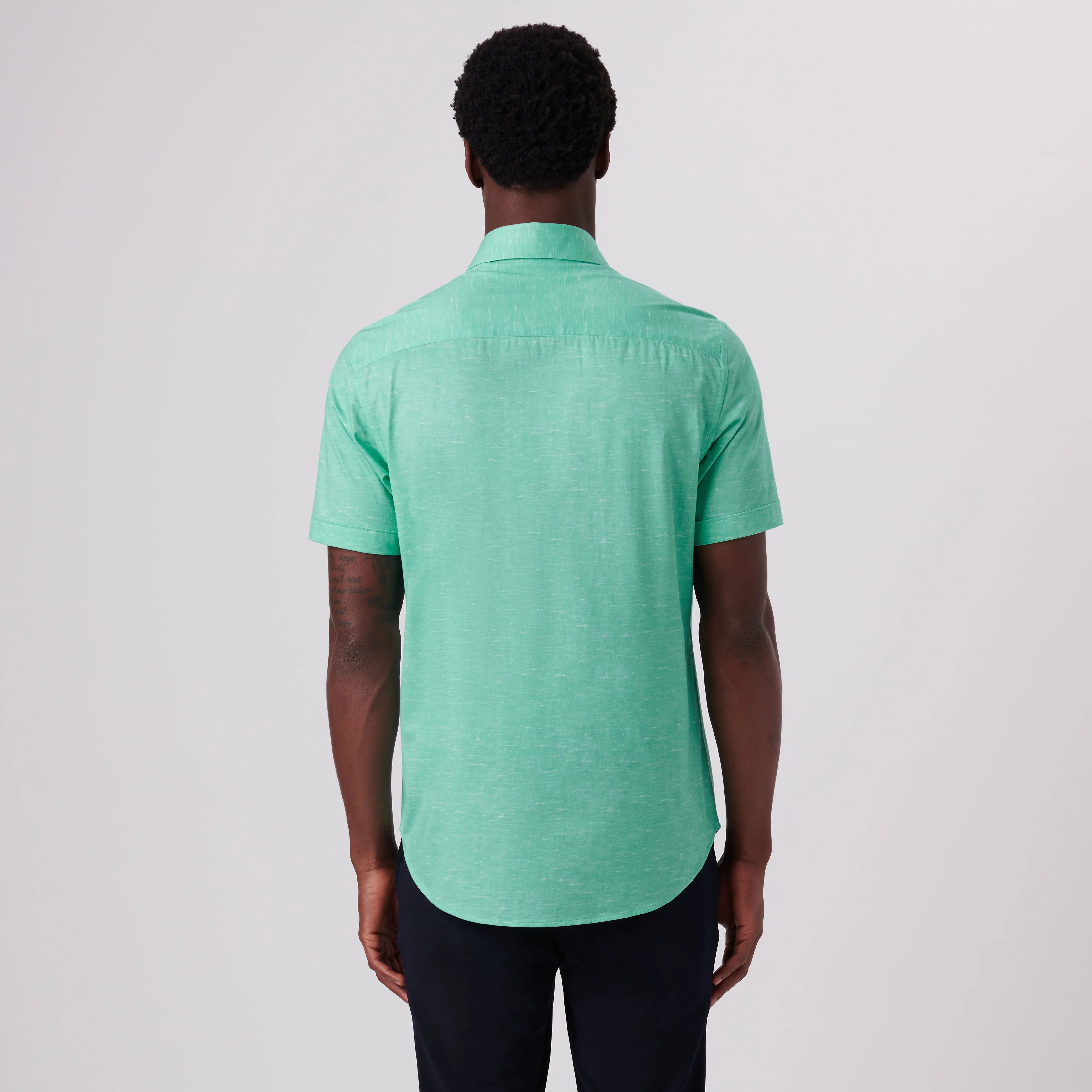 Miles Heather Print OoohCotton Short Sleeve Shirt