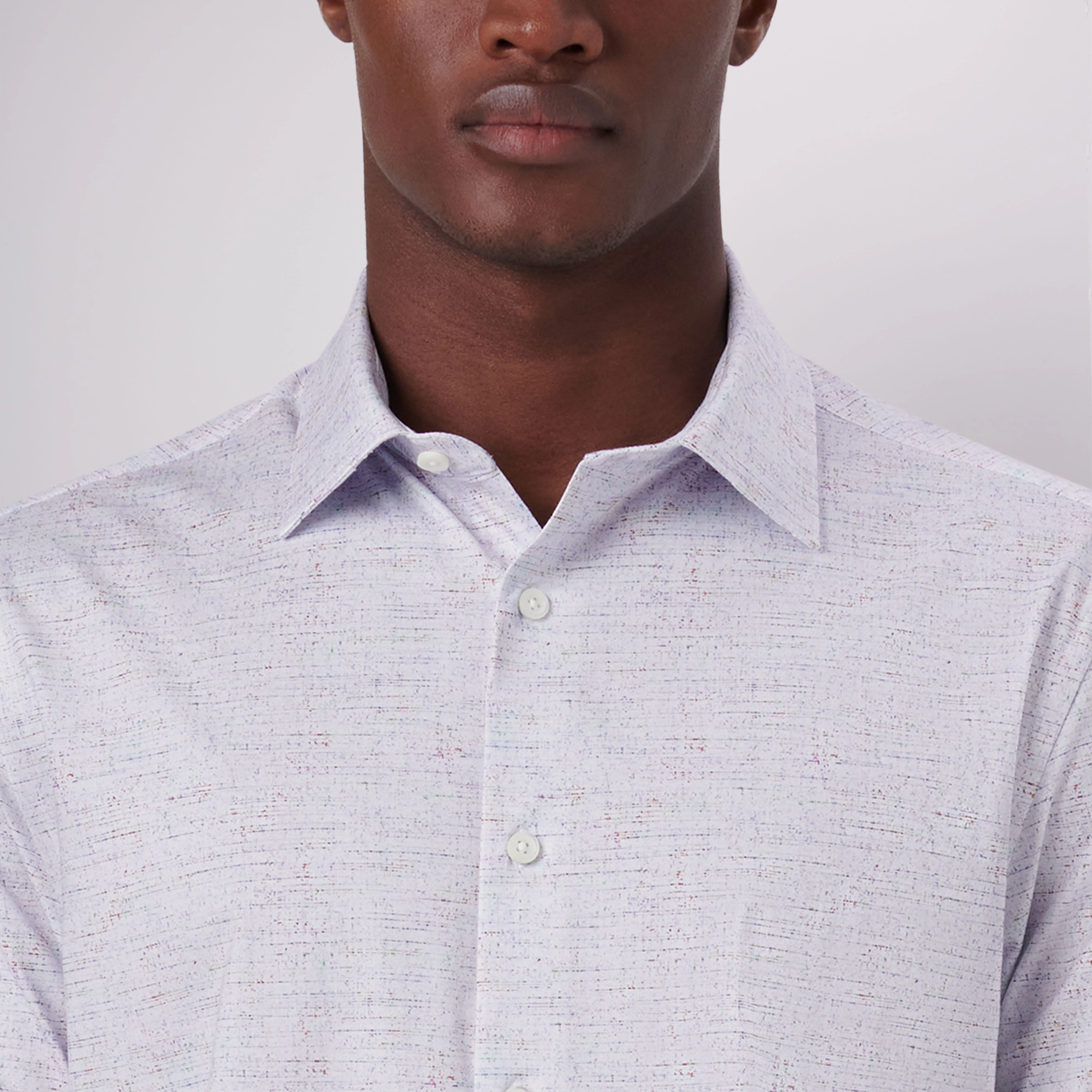 Miles Marled Print OoohCotton Short Sleeve Shirt