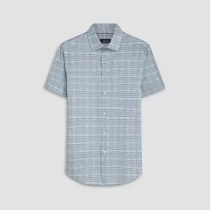 Miles Plaid Check Print OoohCotton Short Sleeve Shirt