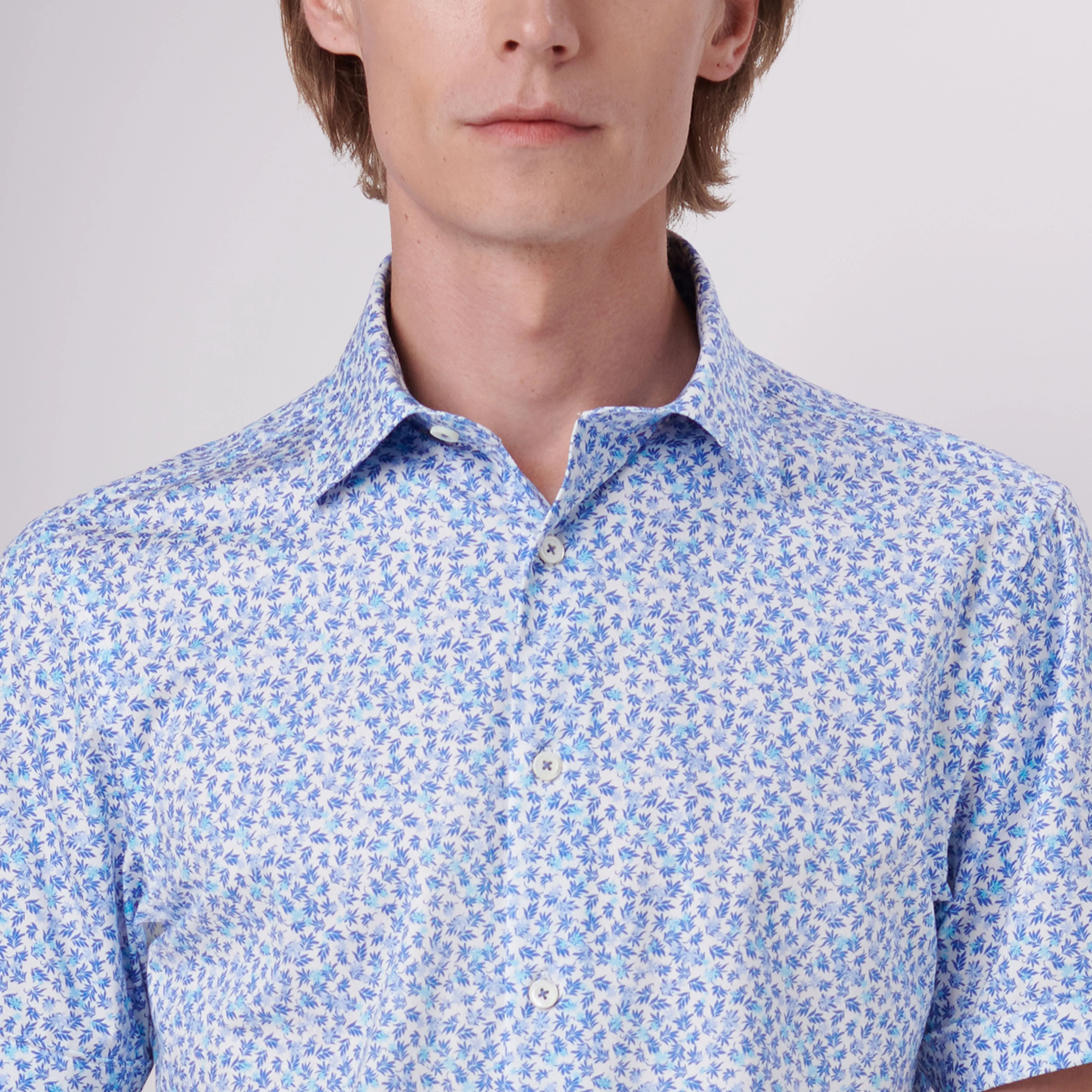 Miles Sprigs Print OoohCotton Short Sleeve Shirt