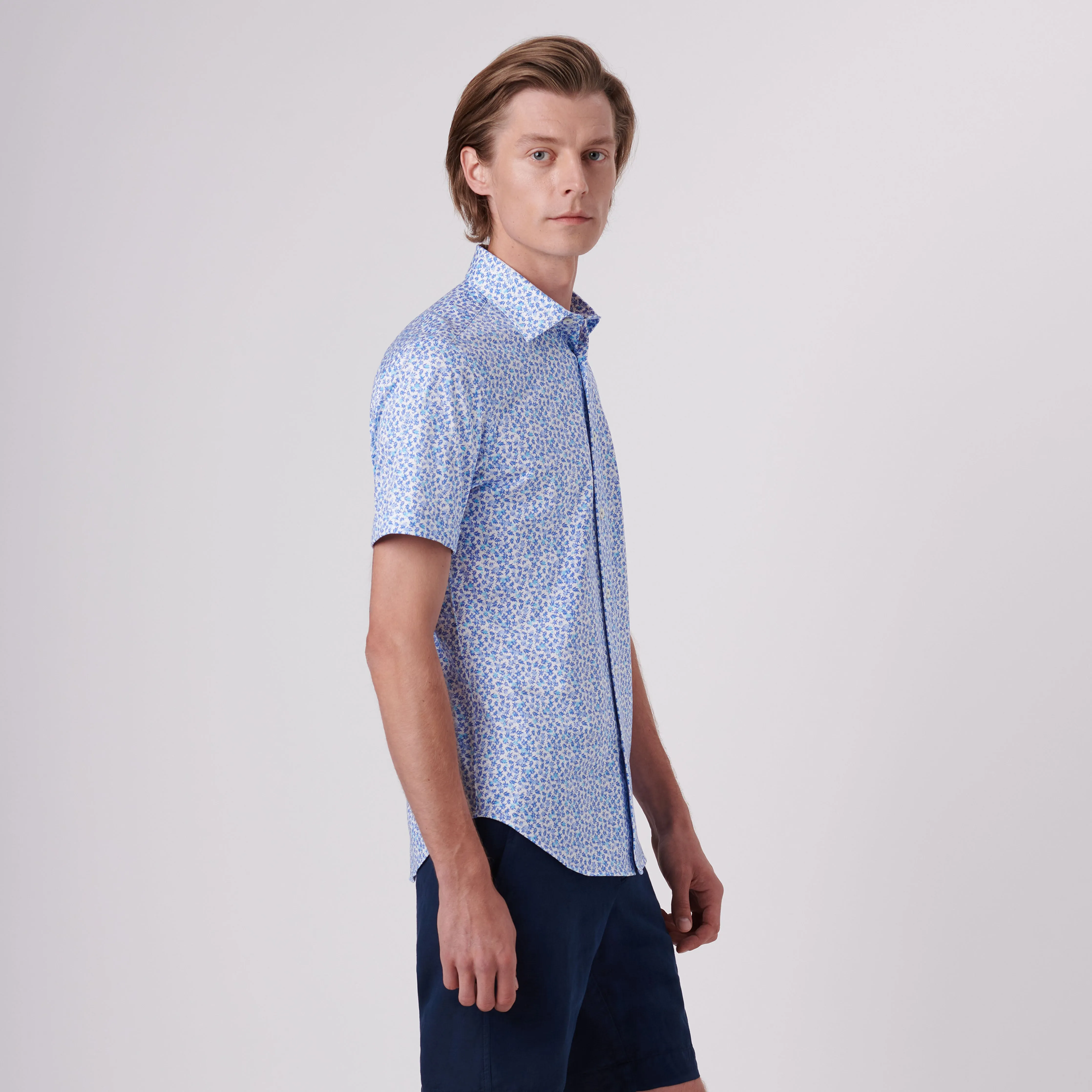 Miles Sprigs Print OoohCotton Short Sleeve Shirt