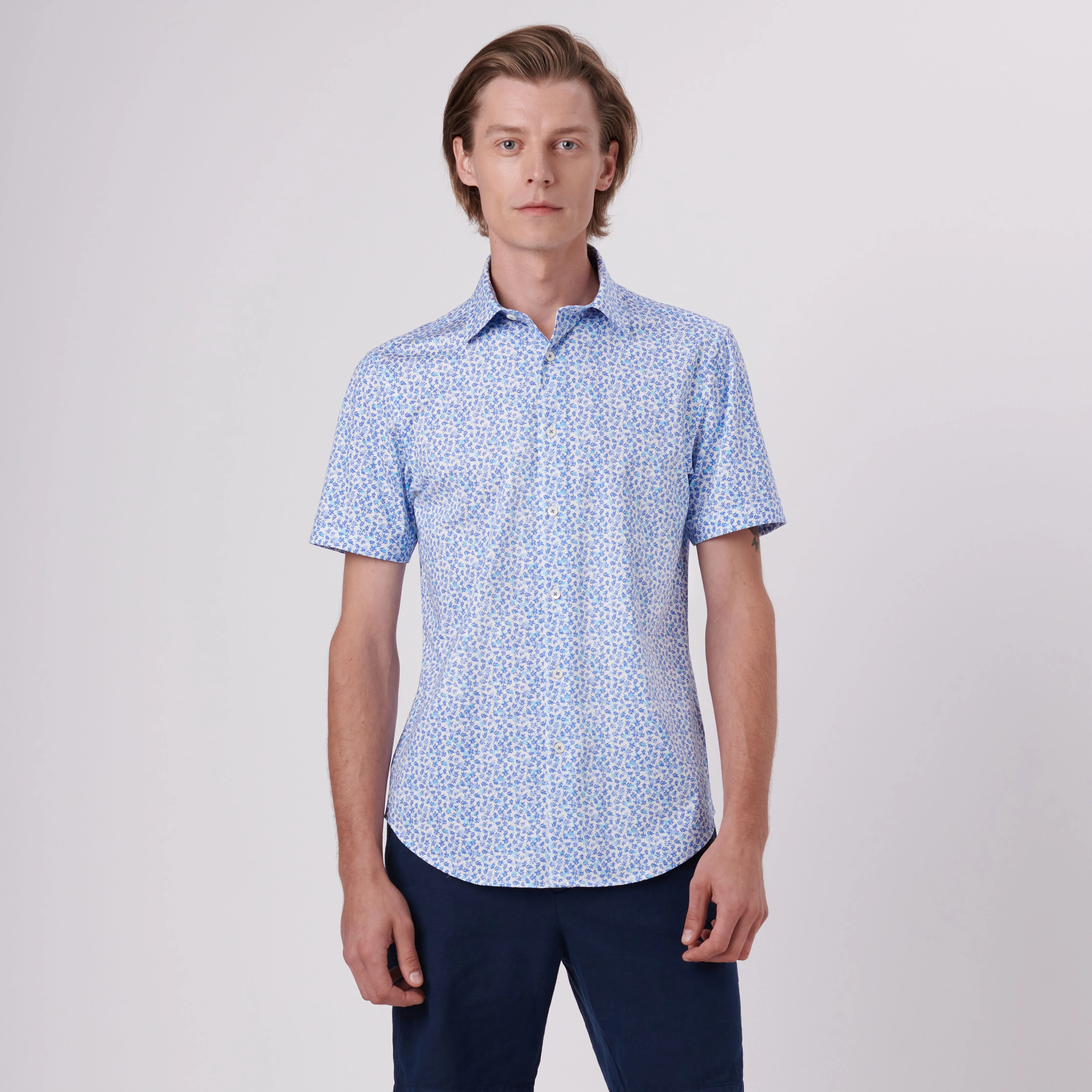 Miles Sprigs Print OoohCotton Short Sleeve Shirt
