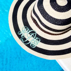 Monogrammed Sun Hat Foldable Packable - 3 Colors