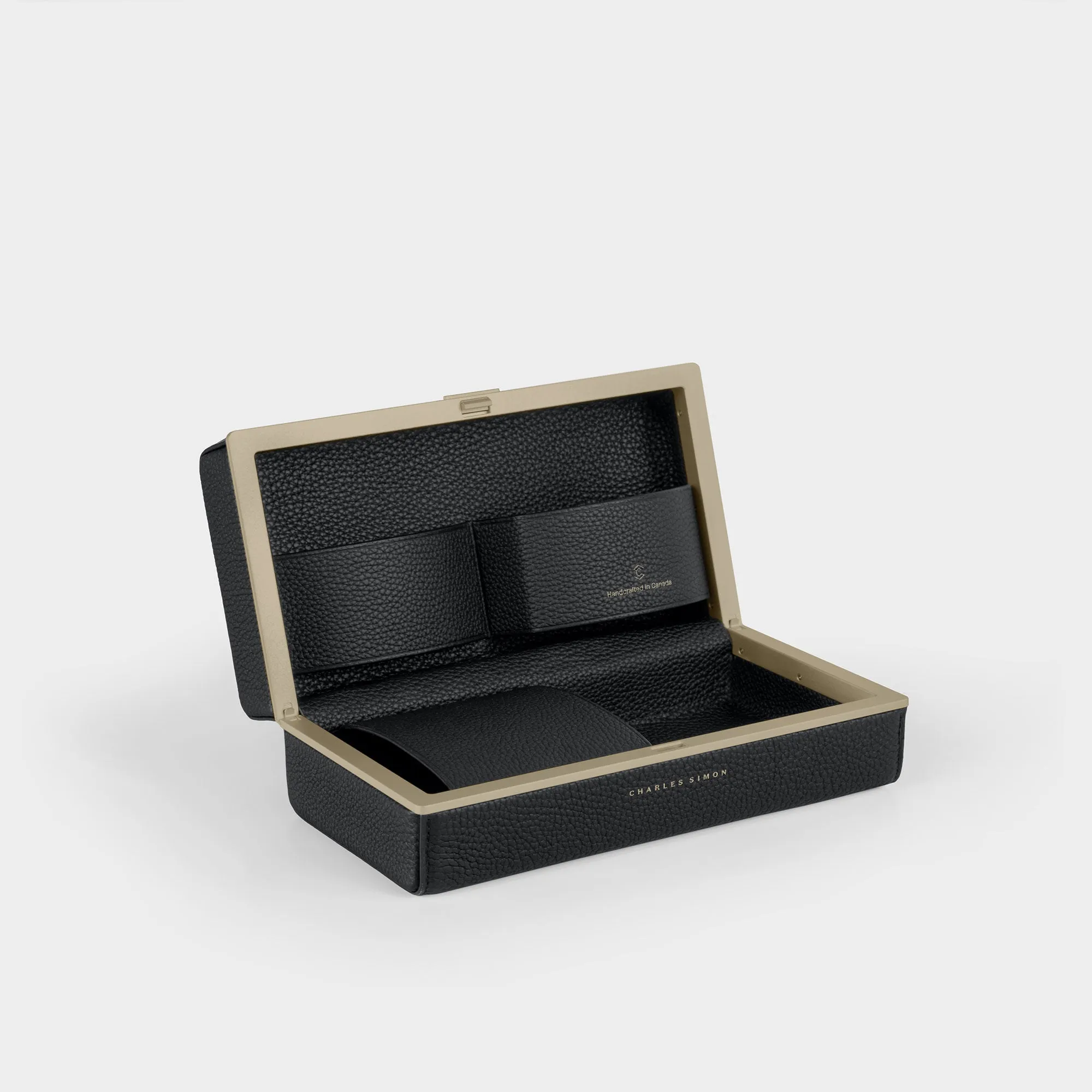 MORAINE TOILETRY BAG - BLACK / CHAMPAGNE