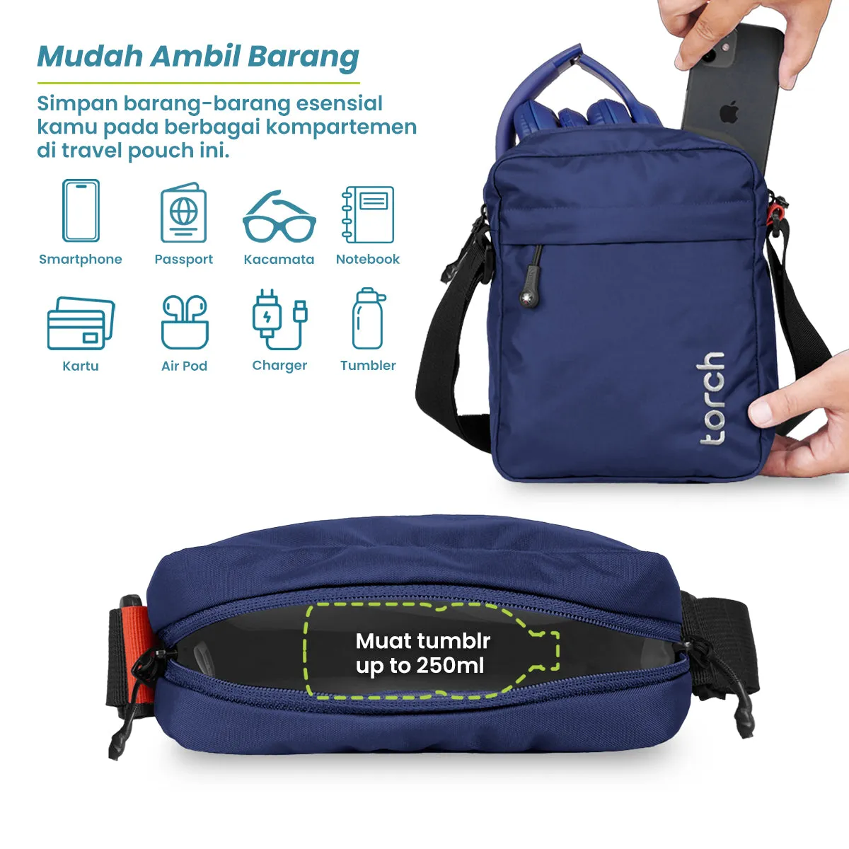 Namchon Tas Selempang Daily Torch 4L Black