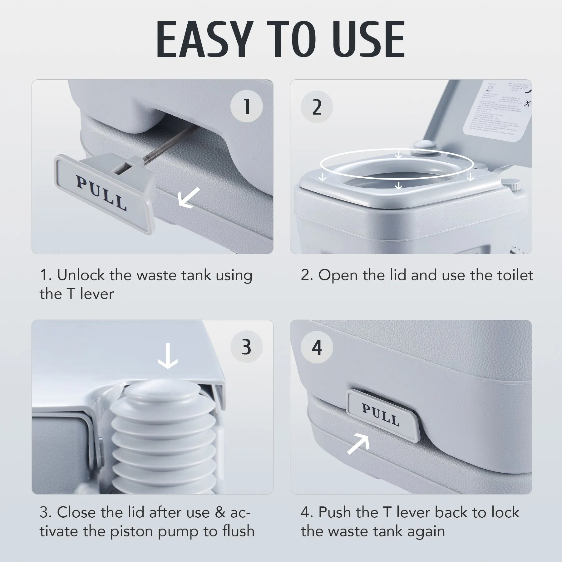 New in box! Bestco Lightweight Portable Toilet Travel Potty for Camping Hunting More, Bellows Pump! Retails $199 