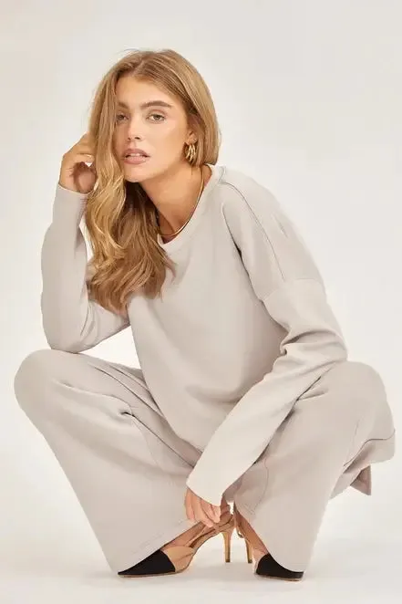 New York Two-Piece Travel Modal Set in Taupe Grey