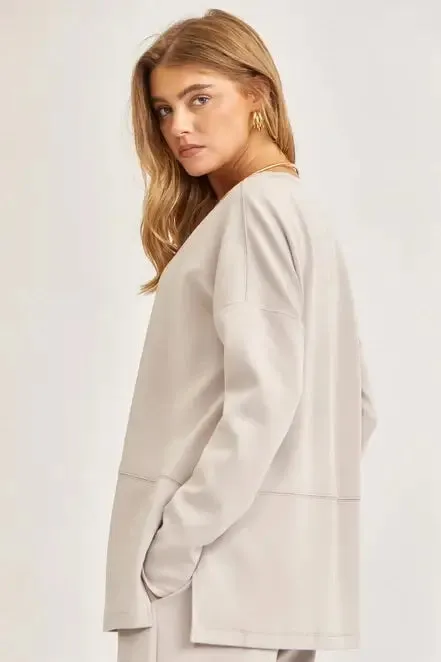 New York Two-Piece Travel Modal Set in Taupe Grey