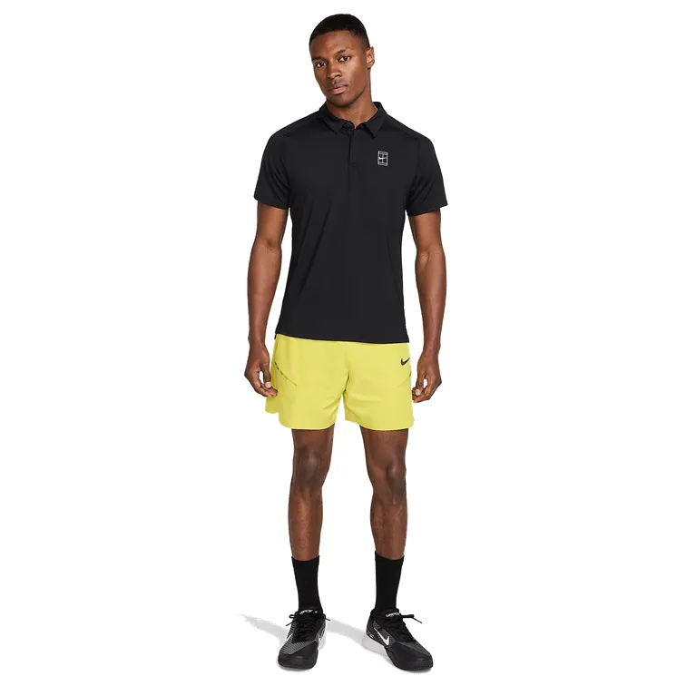 NikeCourt Dri-Fit Advantage Men's Black & White Button Polo