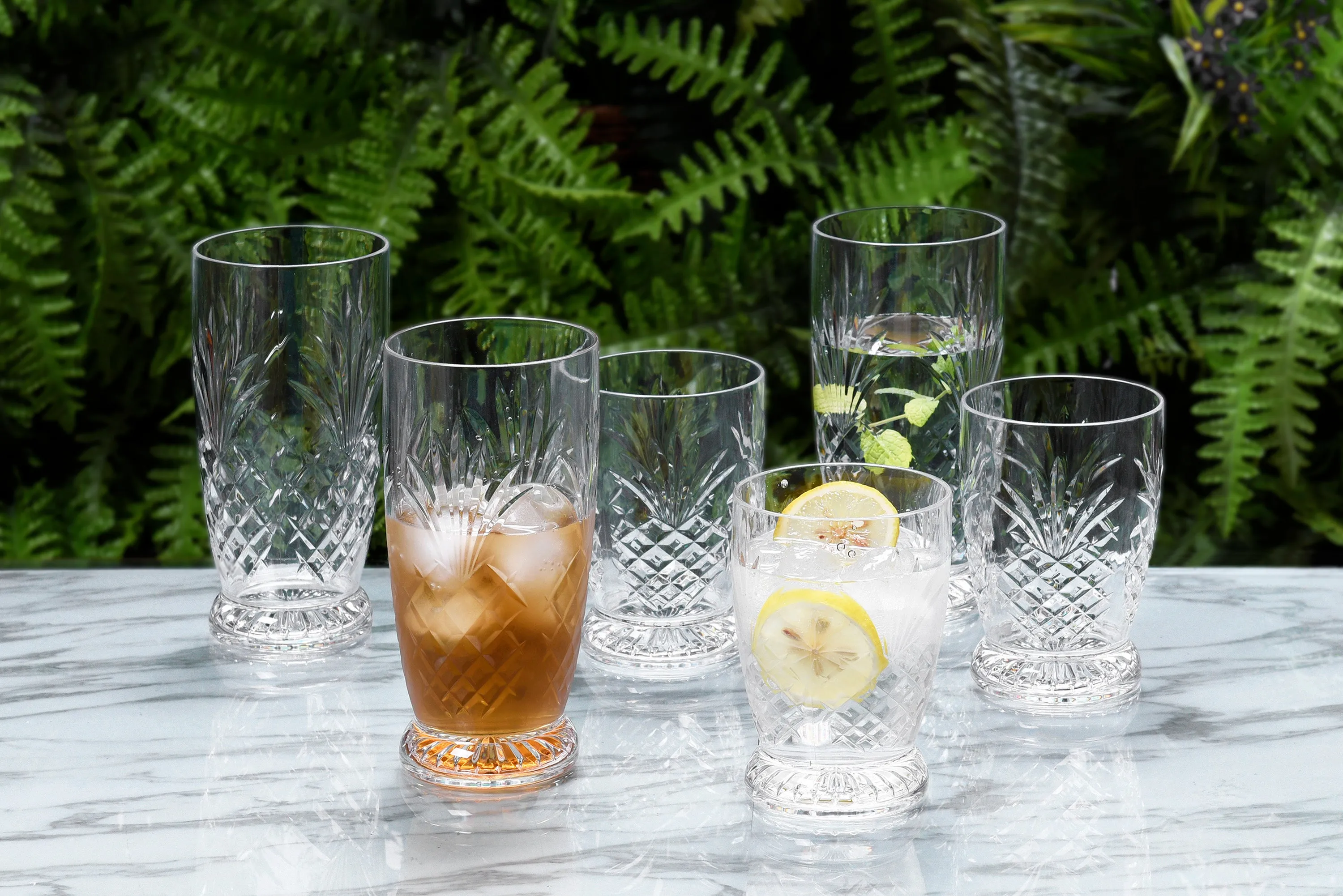 Nuglass 24Oz Tritan Pineapple Tumbler 6-Pack, BPA Free