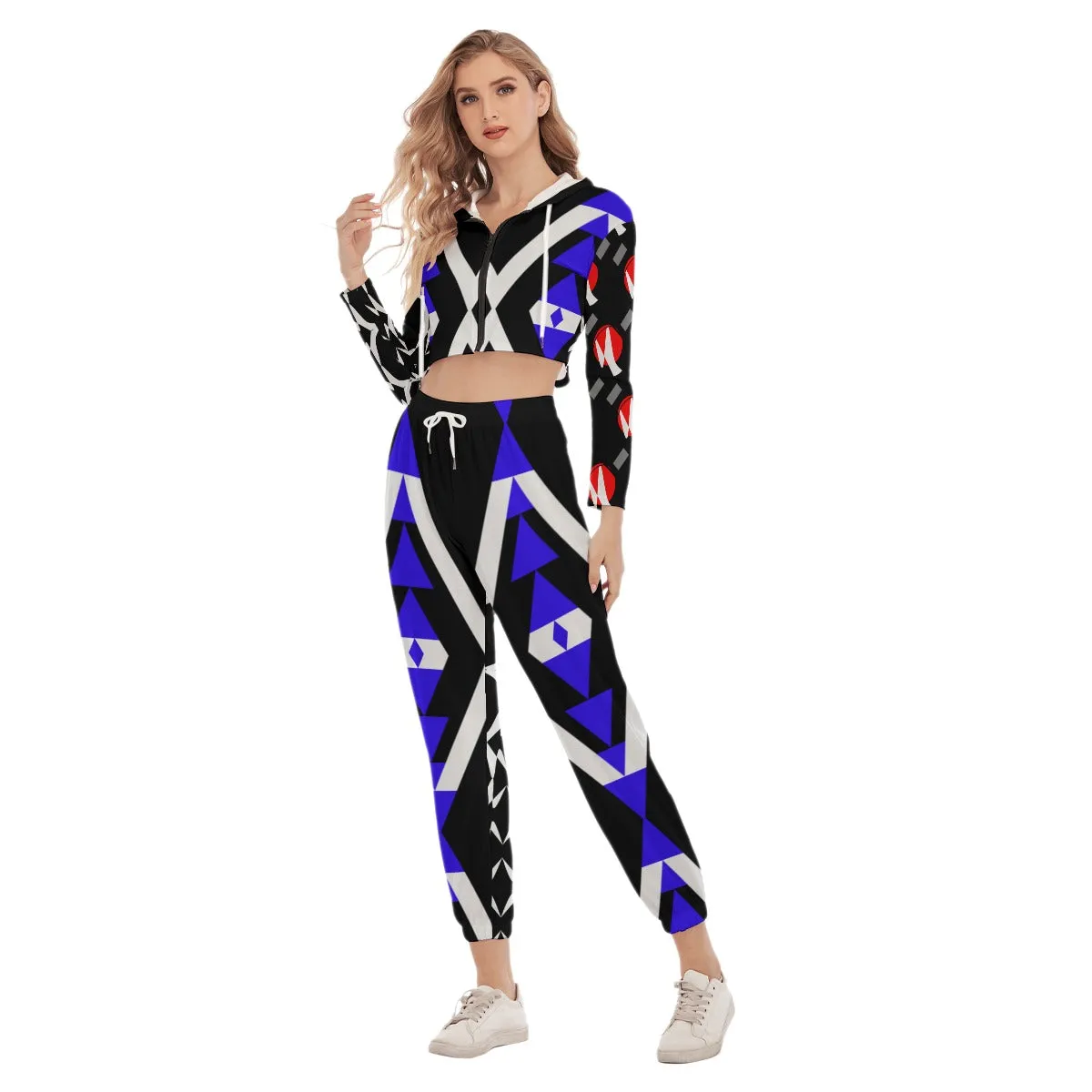 Origen Destination Dia-Symbol Women's Crop Hoodie Sports Jumpsuit