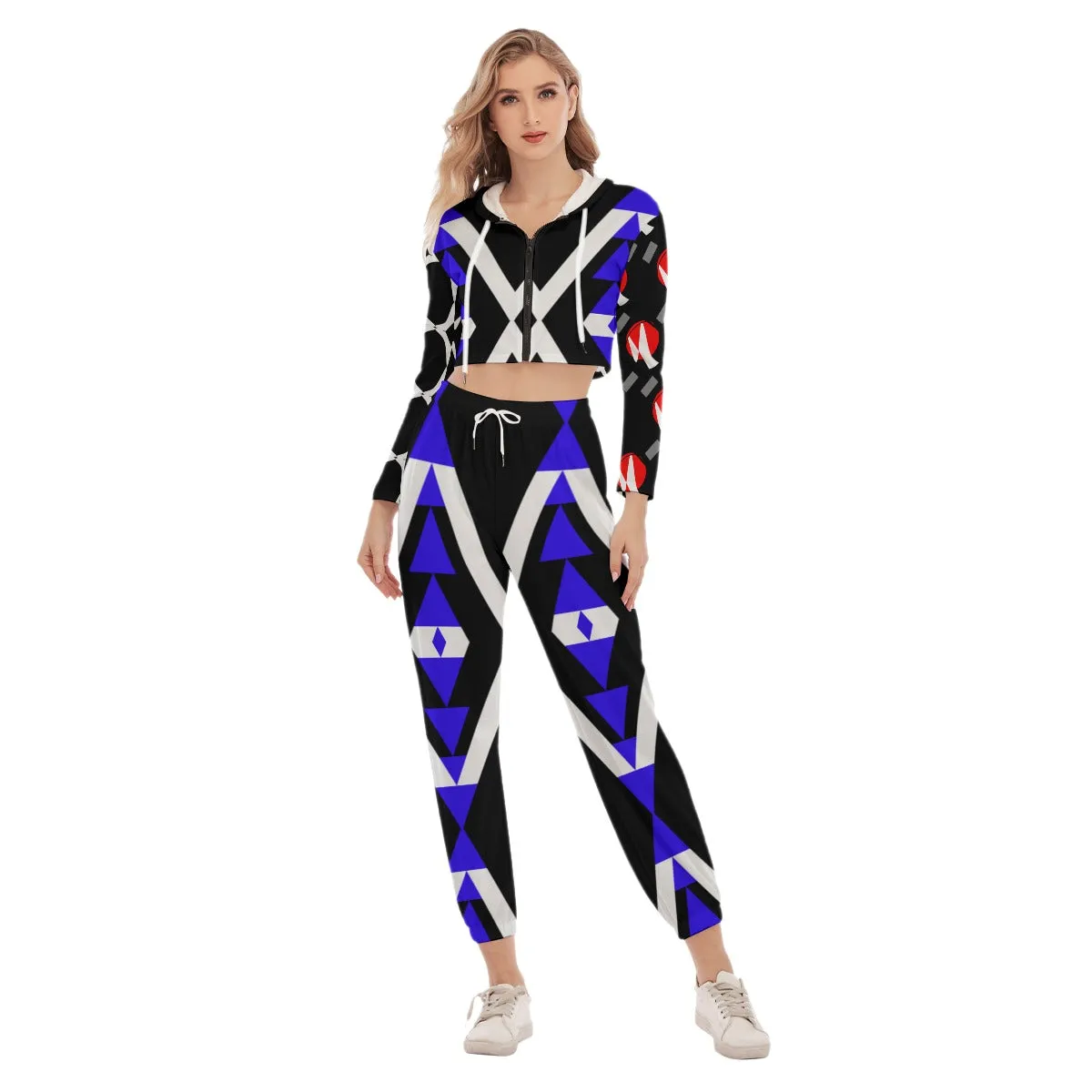 Origen Destination Dia-Symbol Women's Crop Hoodie Sports Jumpsuit