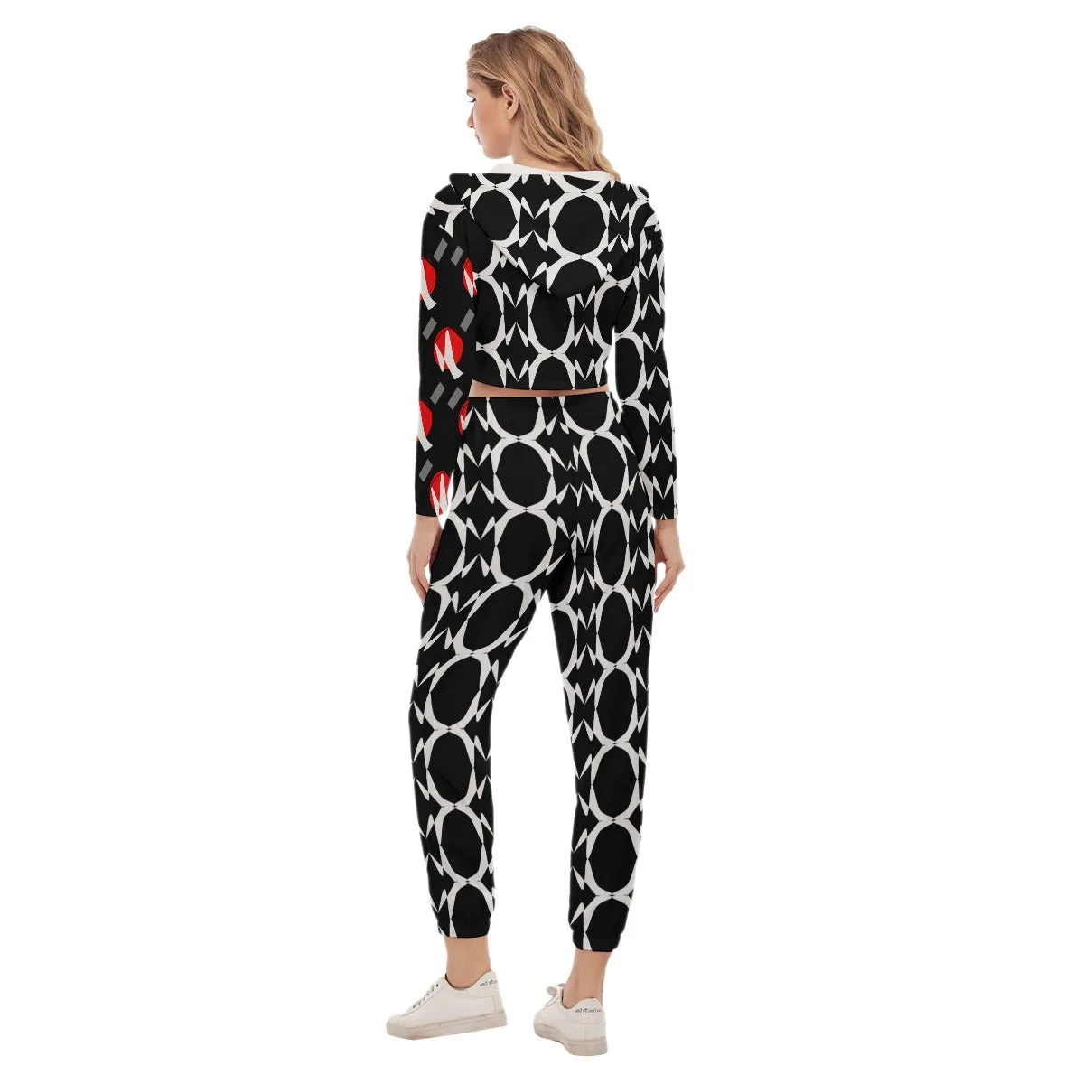 Origen Destination Dia-Symbol Women's Crop Hoodie Sports Jumpsuit