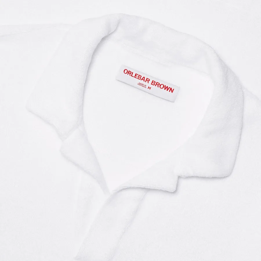 Orlebar Brown - Terry Towelling Resort Polo Shirt in White