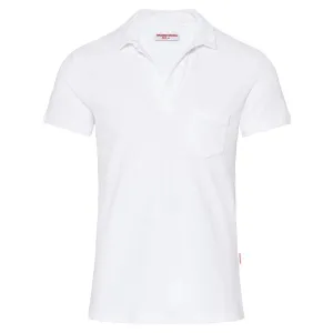 Orlebar Brown - Terry Towelling Resort Polo Shirt in White