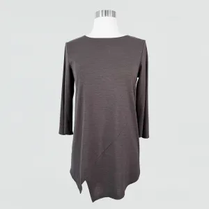 Peach Knit - Split Cuff Tunic - Charcoal - Final Sale!