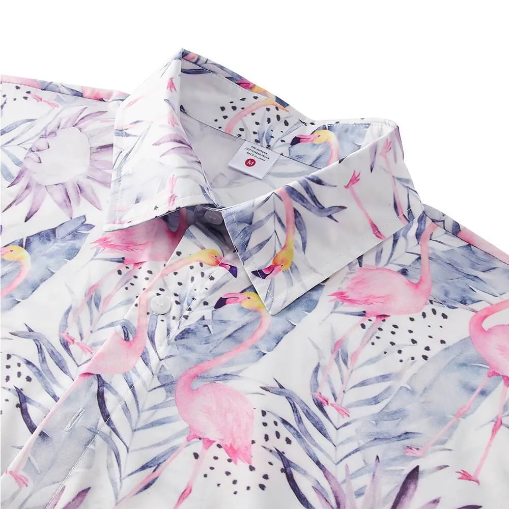 Pink Flamingo Ugly Aloha Shirts