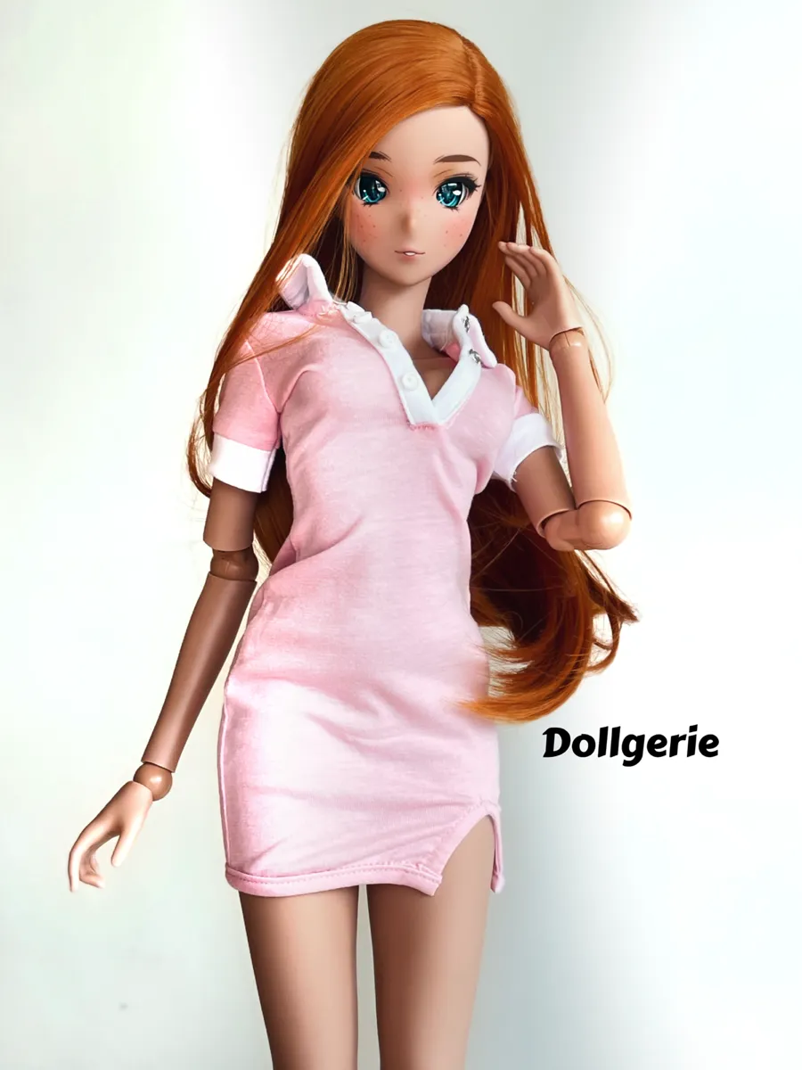 Pink Polo Dress for SmartDoll or DD