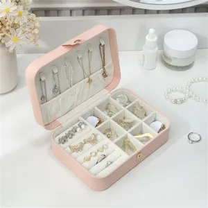 Pink Portable Jewelry Box