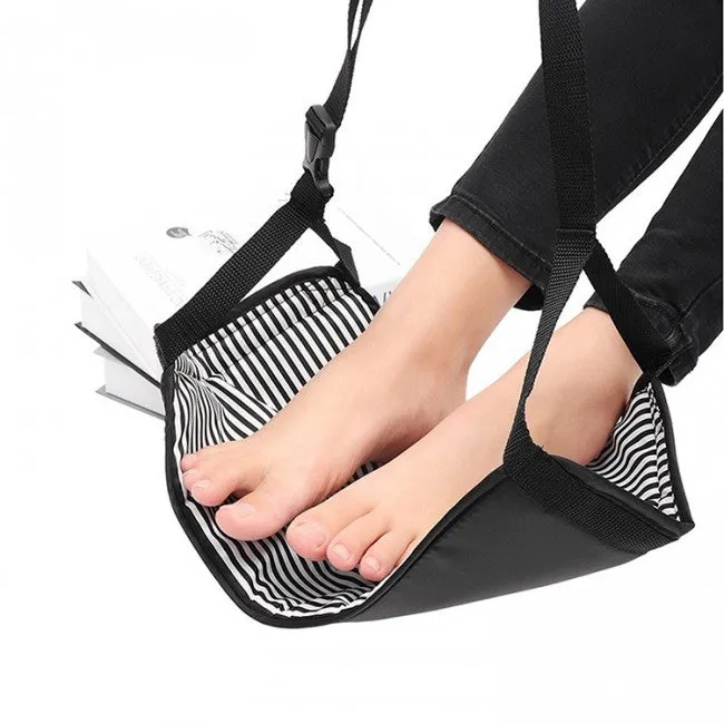 Portable Plane Travel Table Footrest Hammock