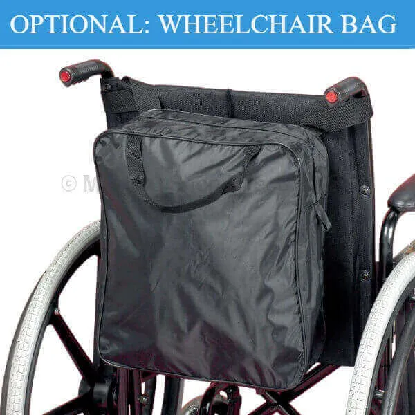 Portable Travel Wheelchair with Seatbelt 17 Inch