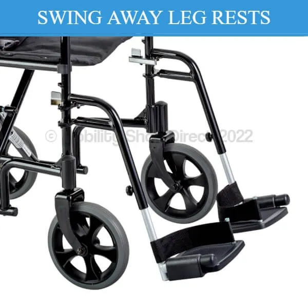 Portable Travel Wheelchair with Seatbelt 17 Inch