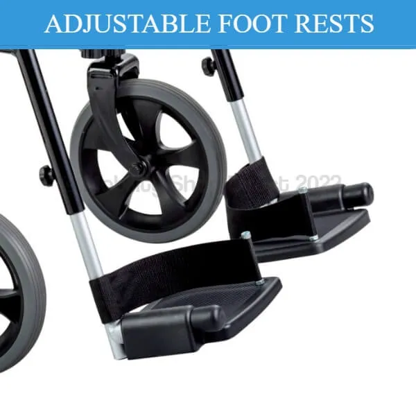 Portable Travel Wheelchair with Seatbelt 17 Inch
