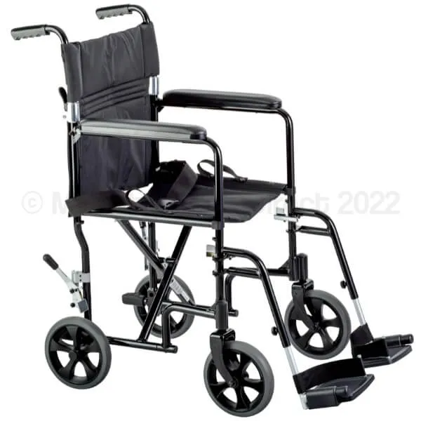 Portable Travel Wheelchair with Seatbelt 17 Inch