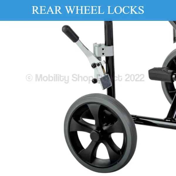 Portable Travel Wheelchair with Seatbelt 17 Inch