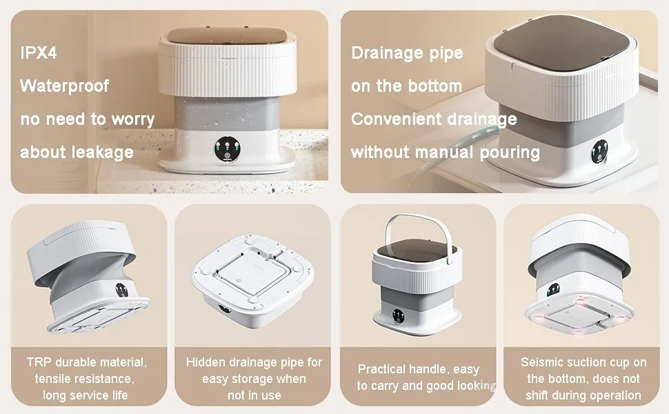 Portable Washing Machine 10L  Foldable Washer
