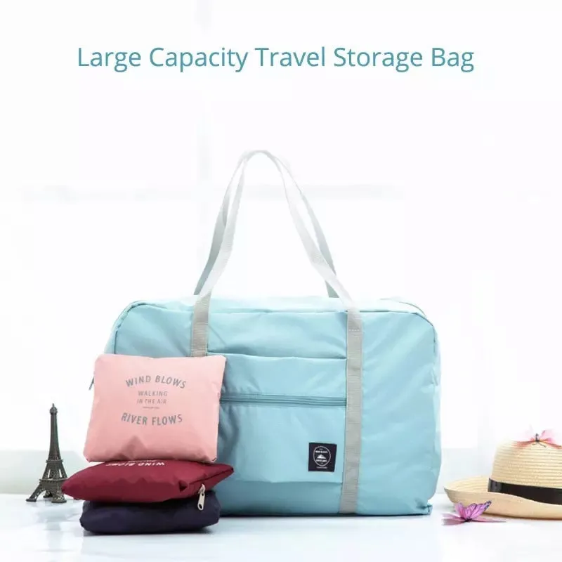 Portable Waterproof Luggage Travel Bag With Foldable Duffle Bag Organizers