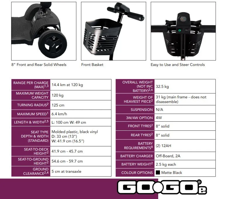 Pride GoGo-E Mobility Scooter