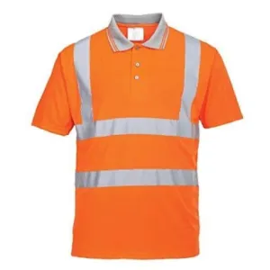 Rail Hi Vis short sleeve Orange Polo Shirt RIS 3279 Portwest RT22