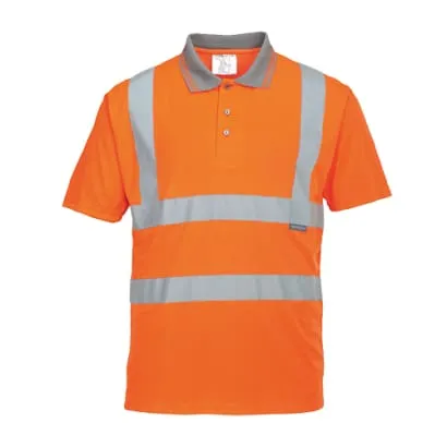 Rail Hi Vis short sleeve Orange Polo Shirt RIS 3279 Portwest RT22