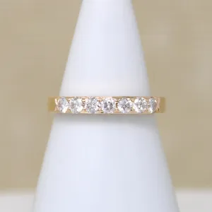 Refined Seven Diamond Band in Yellow Gold by 720