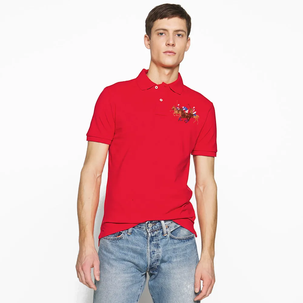 RL 3 Pony Red Polo Shirt
