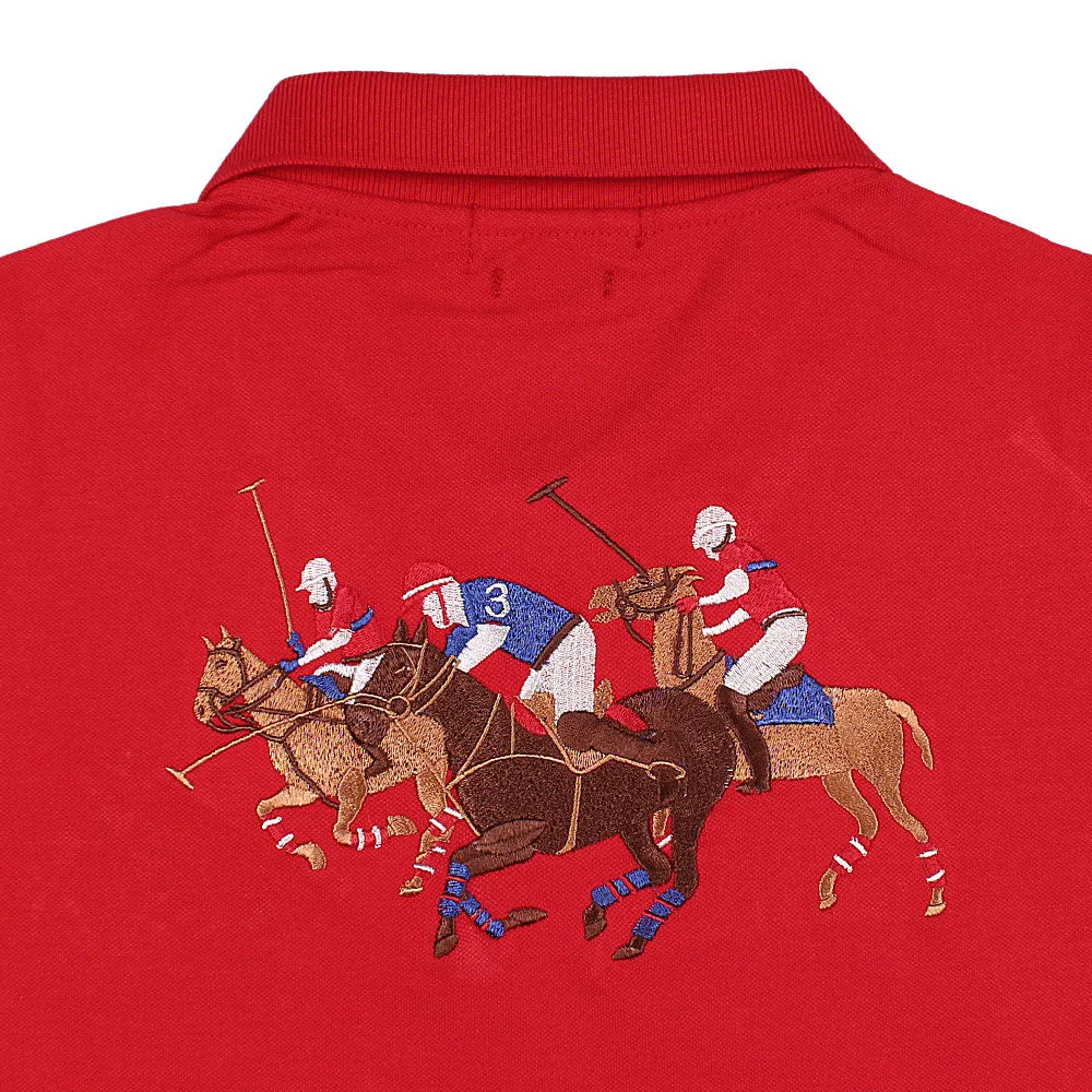 RL 3 Pony Red Polo Shirt