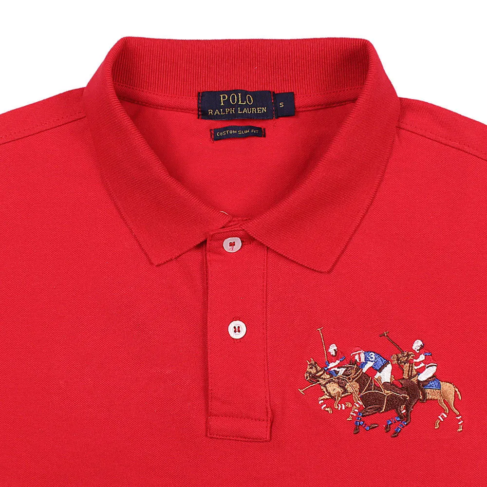 RL 3 Pony Red Polo Shirt