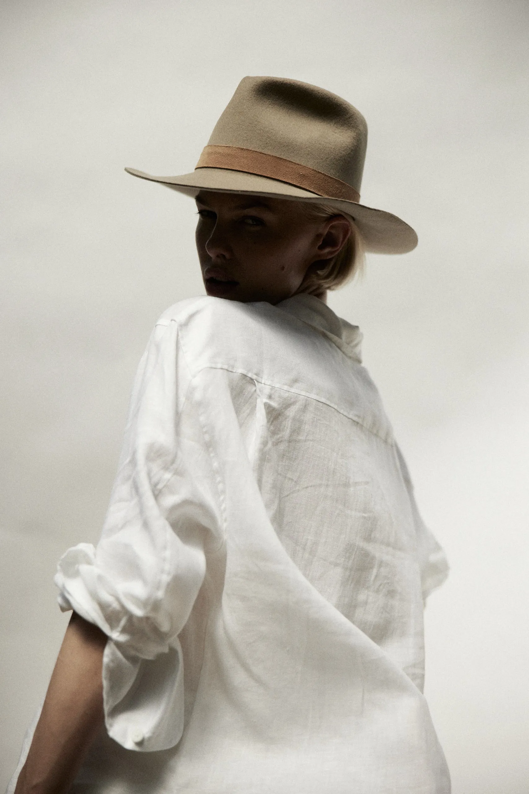 ROSS WOOL FEDORA IN CLAY
