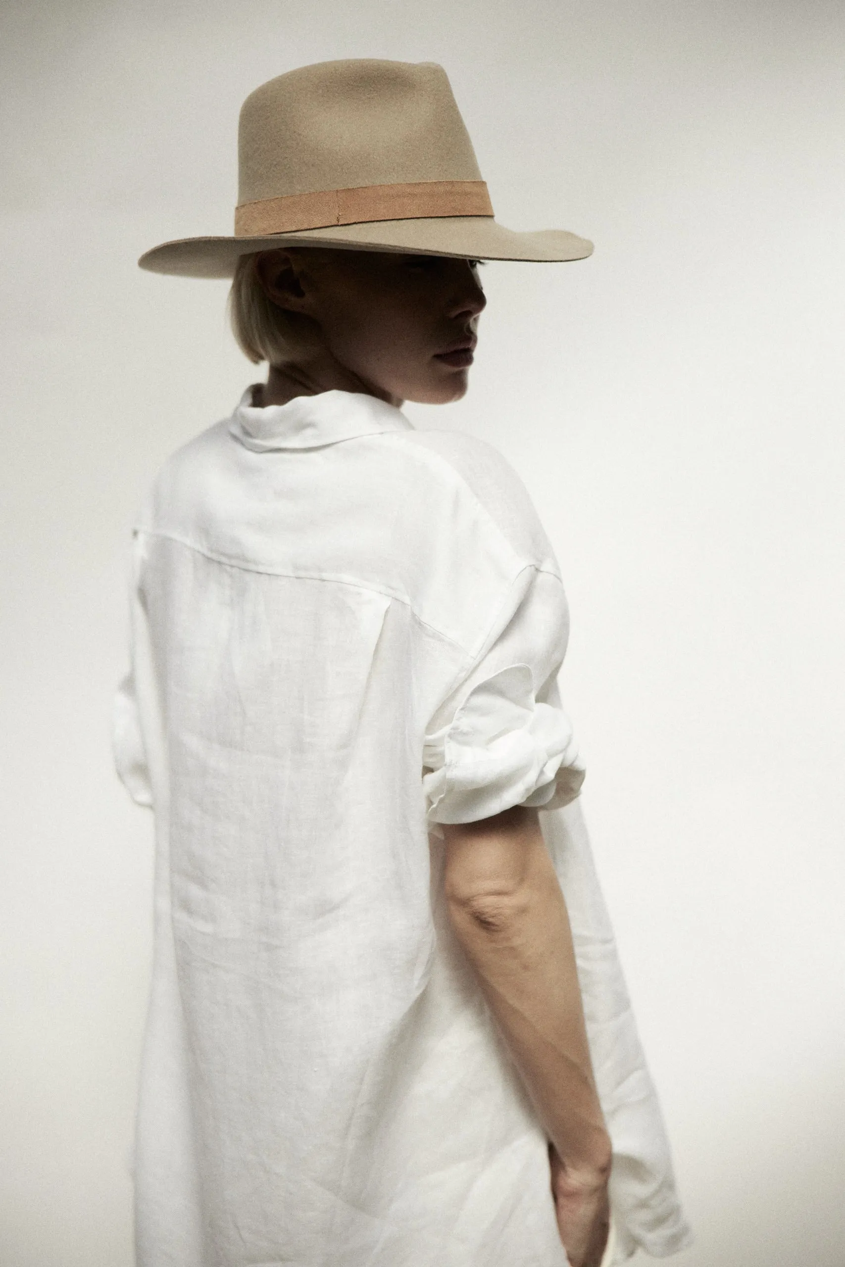 ROSS WOOL FEDORA IN CLAY