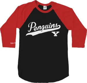 Script Penguins Baseball Tee